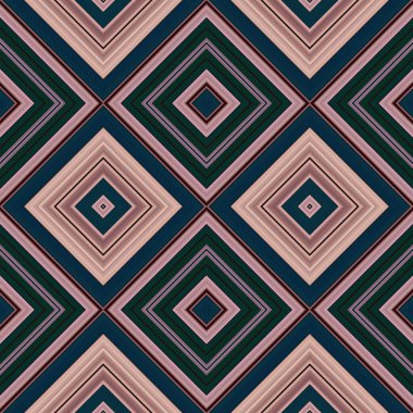 Rhombus ve kare, pürüzsüz desen. Desen renkli çapraz çizgiler.