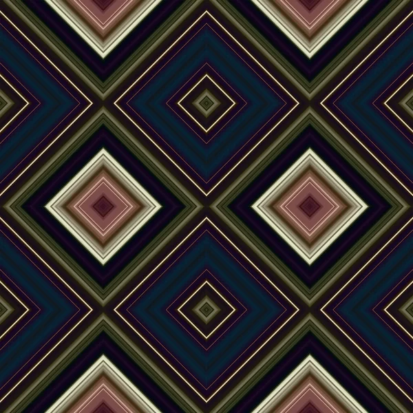 Rhombus Čtvercový Bezešvý Vzor Vzor Barevné Diagonální Čáry — Stock fotografie
