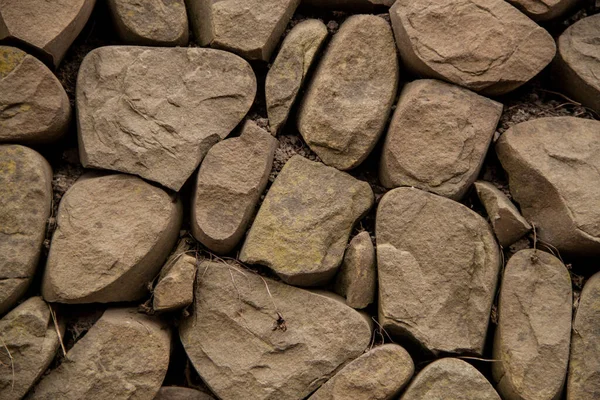Natuursteen Textuur Grijze Bruine Wandtextuur — Stockfoto