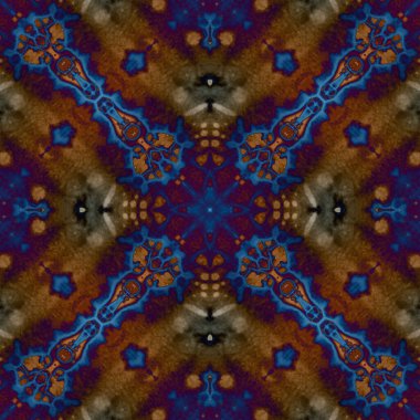 Kusursuz mandala deseni. Kare dokuma dokusu