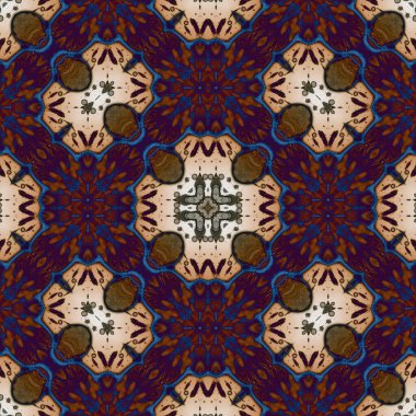 Kusursuz mandala deseni. Kare dokuma dokusu