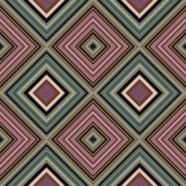 Rhombus ve kare, pürüzsüz desen. Desen renkli çapraz çizgiler.