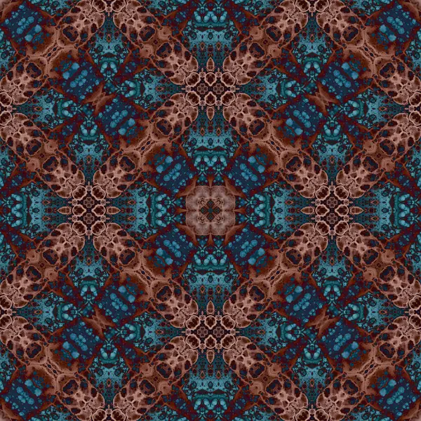 stock image Seamless mandala pattern. Square woven texture