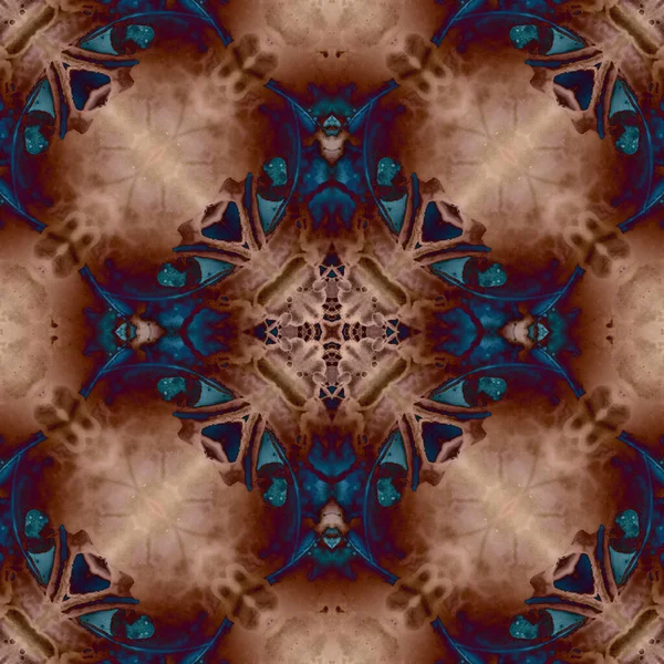Naadloze Mandala Patroon Vierkante Geweven Textuur — Stockfoto