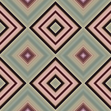 Rhombus ve kare, pürüzsüz desen. Desen renkli çapraz çizgiler.