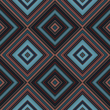 Rhombus ve kare, pürüzsüz desen. Desen renkli çapraz çizgiler.