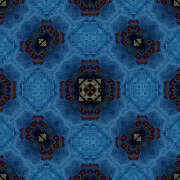 Naadloze Mandala Patroon Vierkante Geweven Textuur — Stockfoto