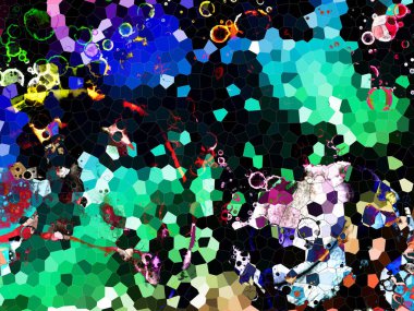 Yazarın sanatsal soyutlamaları. Suluboya ve alkol mürekkebi. Modern sanat. Fotoşopta İşlendi