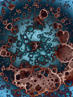 Yazarın sanatsal soyutlamaları. Suluboya ve alkol mürekkebi. Modern sanat. Fotoşopta İşlendi