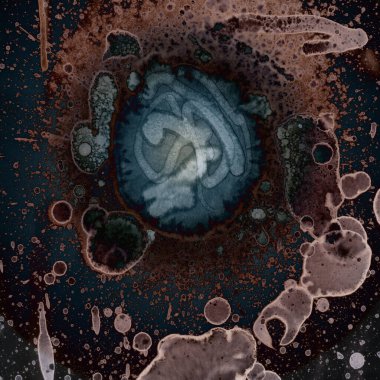 Yazarın sanatsal soyutlamaları. Suluboya ve alkol mürekkebi. Modern sanat. Fotoşopta İşlendi