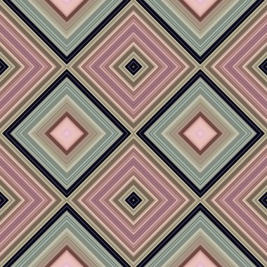 Rhombus ve kare, pürüzsüz desen. Desen renkli çapraz çizgiler.