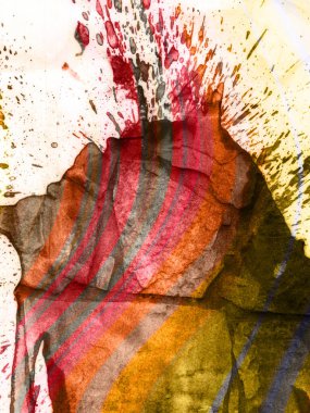 Yazarın sanatsal soyutlamaları. Suluboya ve alkol mürekkebi. Modern sanat. Fotoşopta İşlendi