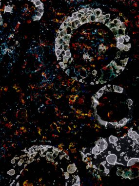 Yazarın sanatsal soyutlamaları. Suluboya ve alkol mürekkebi. Modern sanat. Fotoşopta İşlendi