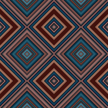 Rhombus ve kare, pürüzsüz desen. Desen renkli çapraz çizgiler.