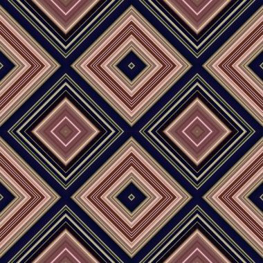 Rhombus ve kare, pürüzsüz desen. Desen renkli çapraz çizgiler.