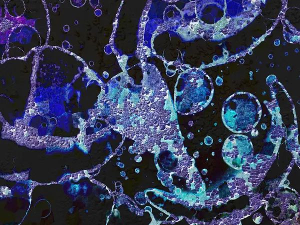 Yazarın sanatsal soyutlamaları. Suluboya ve alkol mürekkebi. Modern sanat. Fotoşopta İşlendi