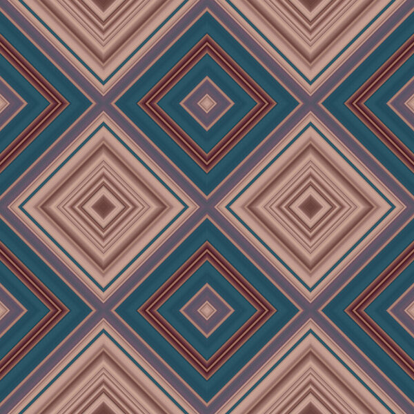 Rhombus and square seamless pattern. The pattern is colored diagonal lines