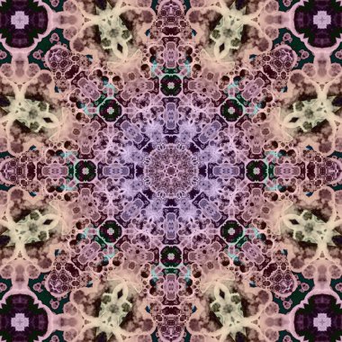 Kusursuz soyut kare deseni. Simetrik yuvarlak desen. Yazarın kalıpları.