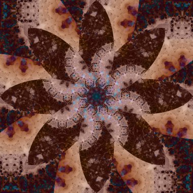 Kusursuz soyut kare deseni. Simetrik yuvarlak desen. Yazarın kalıpları.