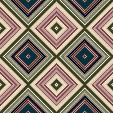 Rhombus ve kare, pürüzsüz desen. Desen renkli çapraz çizgiler.