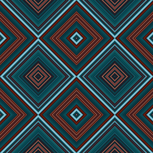 Rhombus and square seamless pattern. The pattern is colored diagonal lines