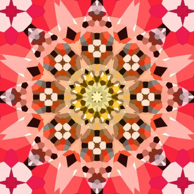 Kusursuz soyut kare deseni. Simetrik yuvarlak desen. Yazarın kalıpları.