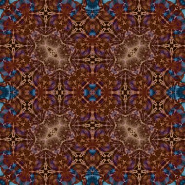 Kusursuz soyut kare deseni. Suluboya ve alkol mürekkebi. Yazarın kalıpları