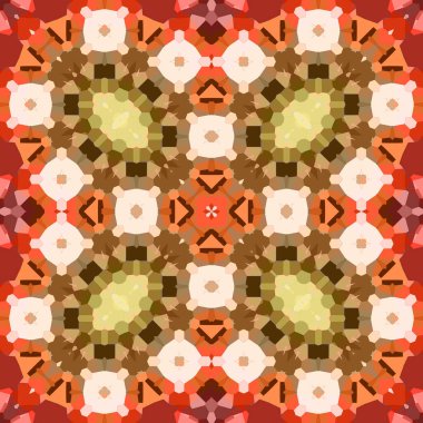 Kusursuz soyut kare deseni. Suluboya ve alkol mürekkebi. Yazarın kalıpları