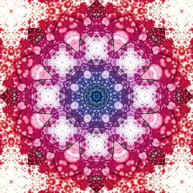 Kusursuz soyut kare deseni. Simetrik yuvarlak desen. Yazarın kalıpları.