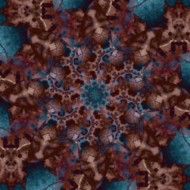 Kusursuz soyut kare deseni. Simetrik yuvarlak desen. Yazarın kalıpları.