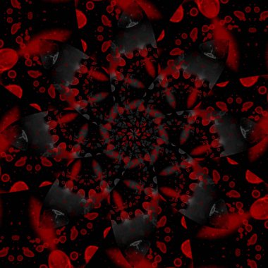 Kusursuz soyut kare deseni. Simetrik yuvarlak desen. Yazarın kalıpları.