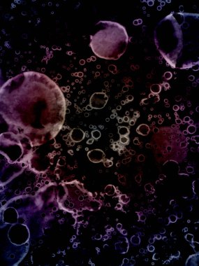 Yazarın sanatsal soyutlamaları. Suluboya ve alkol mürekkebi. Modern sanat. Fotoşopta İşlendi