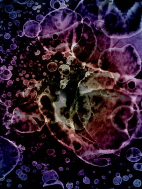 Yazarın sanatsal soyutlamaları. Suluboya ve alkol mürekkebi. Modern sanat. Fotoşopta İşlendi