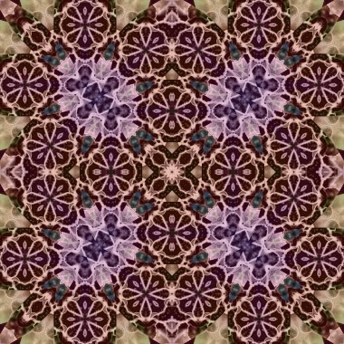 Kusursuz soyut kare deseni. Suluboya ve alkol mürekkebi. Yazarın kalıpları