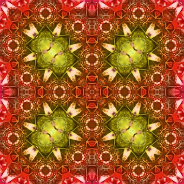 Kusursuz soyut kare deseni. Suluboya ve alkol mürekkebi. Yazarın kalıpları