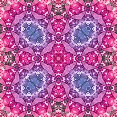 Kusursuz soyut kare deseni. Suluboya ve alkol mürekkebi. Yazarın kalıpları