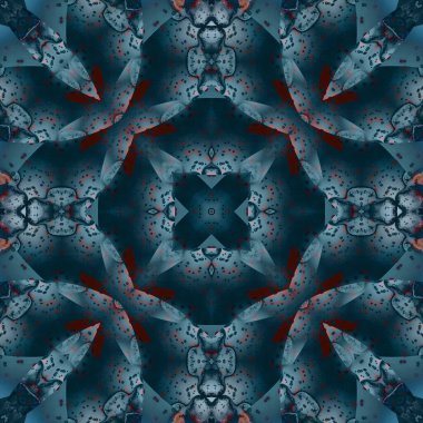 Kusursuz soyut kare deseni. Suluboya ve alkol mürekkebi. Yazarın kalıpları