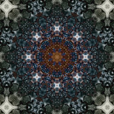 Kusursuz soyut kare deseni. Simetrik yuvarlak desen. Yazarın kalıpları.