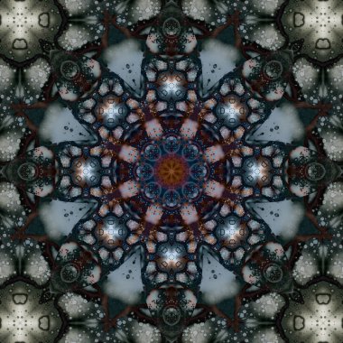 Kusursuz soyut kare deseni. Simetrik yuvarlak desen. Yazarın kalıpları.