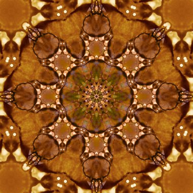 Kusursuz soyut kare deseni. Simetrik yuvarlak desen. Yazarın kalıpları.