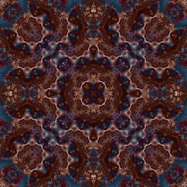 Kusursuz soyut kare deseni. Suluboya ve alkol mürekkebi. Yazarın kalıpları