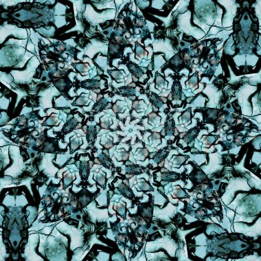 Kusursuz soyut kare deseni. Simetrik yuvarlak desen. Yazarın kalıpları.