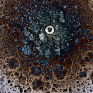 Yazarın sanatsal soyutlamaları. Suluboya ve alkol mürekkebi. Modern sanat. Fotoşopta İşlendi