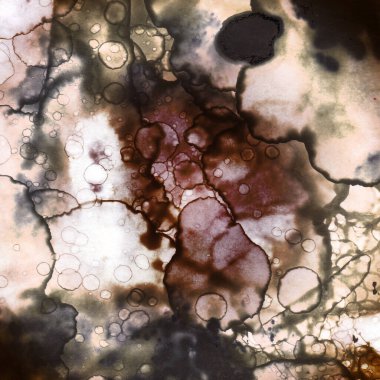 Yazarın sanatsal soyutlamaları. Suluboya ve alkol mürekkebi. Modern sanat. Fotoşopta İşlendi