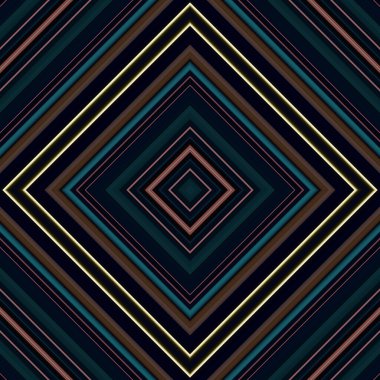 Kusursuz eşkenar dörtgen deseni. Renkli çizgilerin deseni