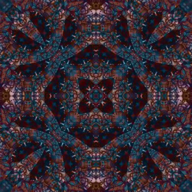 Kusursuz soyut kare deseni. Suluboya ve alkol mürekkebi. Yazarın kalıpları