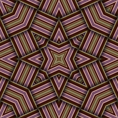 Çizgi ve çizgilerden oluşan kusursuz dokuma yıldız deseni. Kare soyut desen.