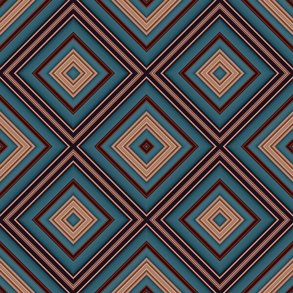 Seamless square pattern. Texture of colored lines. Diagonal square pattern