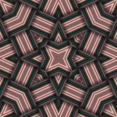Çizgi ve çizgilerden oluşan kusursuz dokuma yıldız deseni. Kare soyut desen.