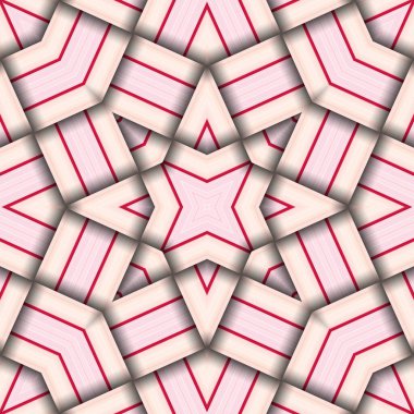 Çizgi ve çizgilerden oluşan kusursuz dokuma yıldız deseni. Kare soyut desen.